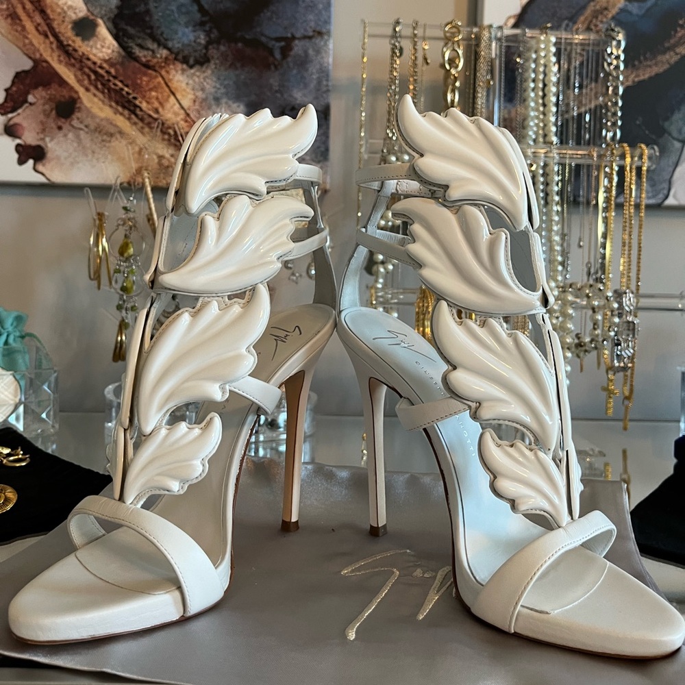 Authentic White Giuseppe Zanotti ‘Cruel’ Heels